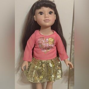 Journey Girls Callie Doll with Pink Outfit and Brown Hair